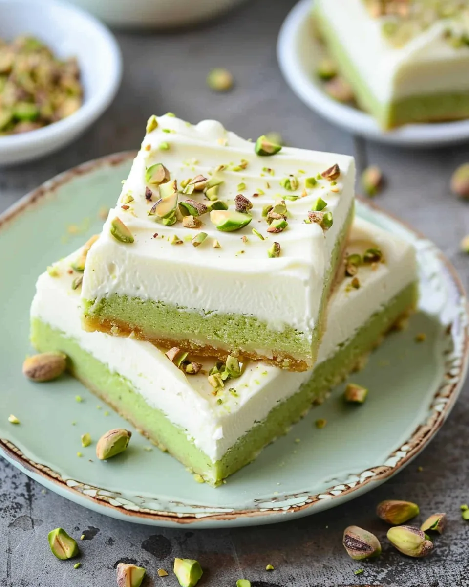 Soft Pistachio Sugar Cookie Bars
