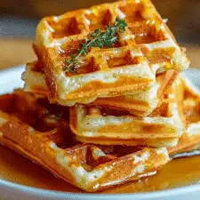 Cornbread Waffle Bites With Smoked Gouda And Honey-image