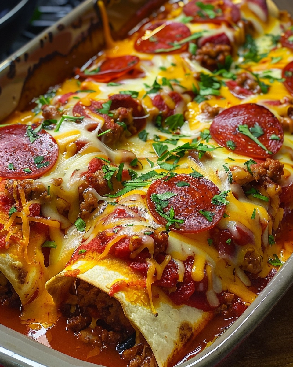 Pizza Enchiladas recipe - Recipe Image