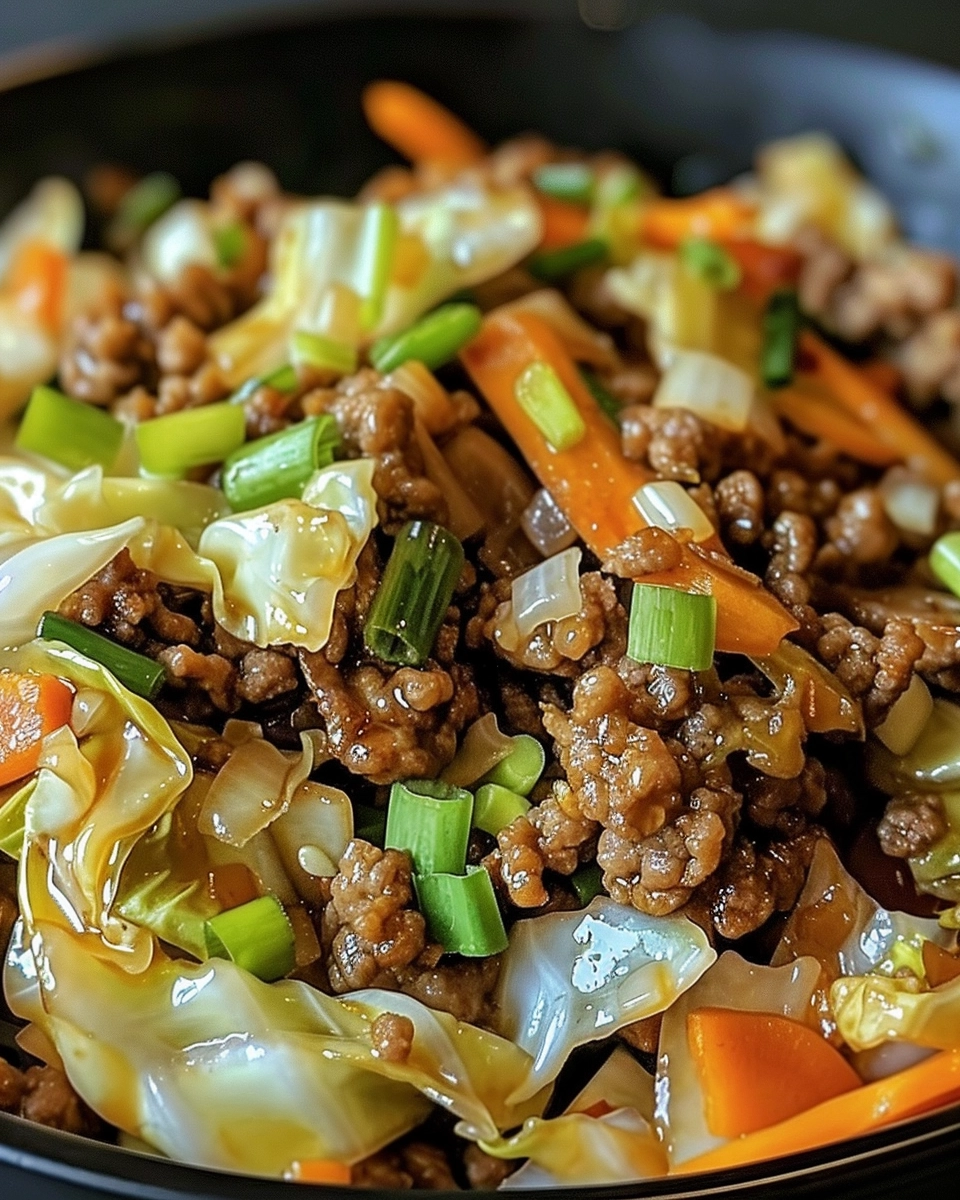 Healthy Chinese Ground Beef Cabbage Recipe - Recipe Image