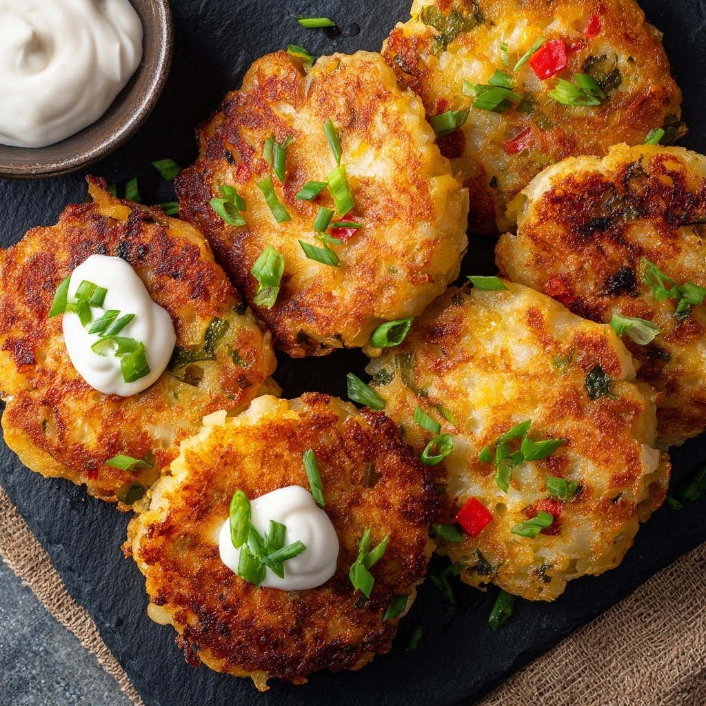 Golden Onion Potato Cakes Recipe - Recipe Image