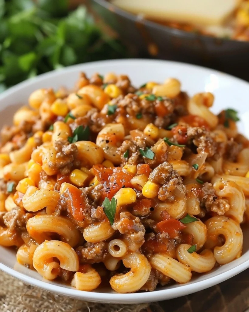Easy One-Pot Cheesy American Goulash Recipe