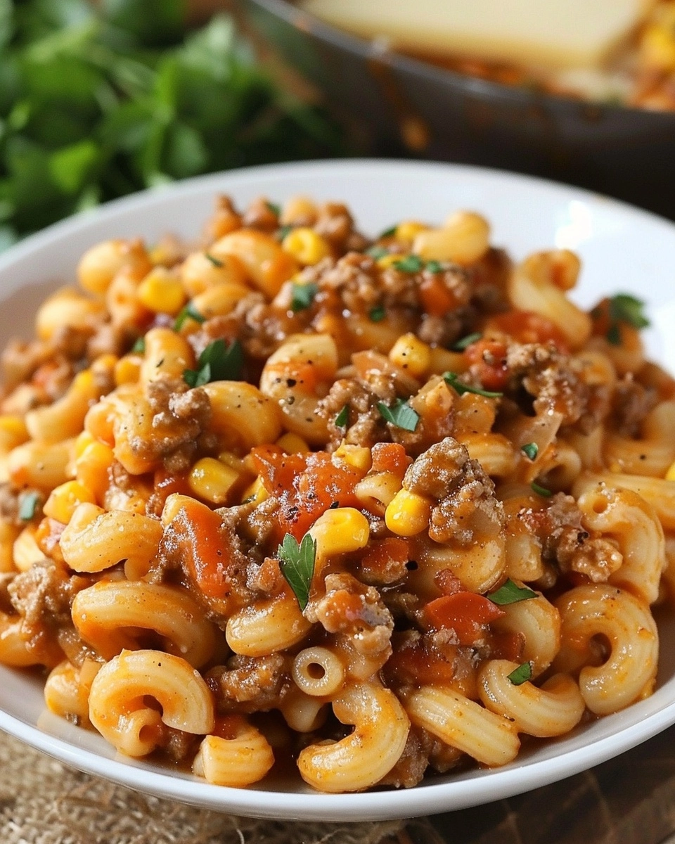 Easy One-Pot Cheesy American Goulash Recipe