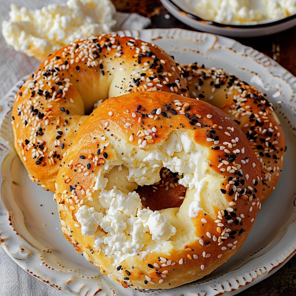 Cottage Cheese Protein Bagel Recipe - Recipe Image