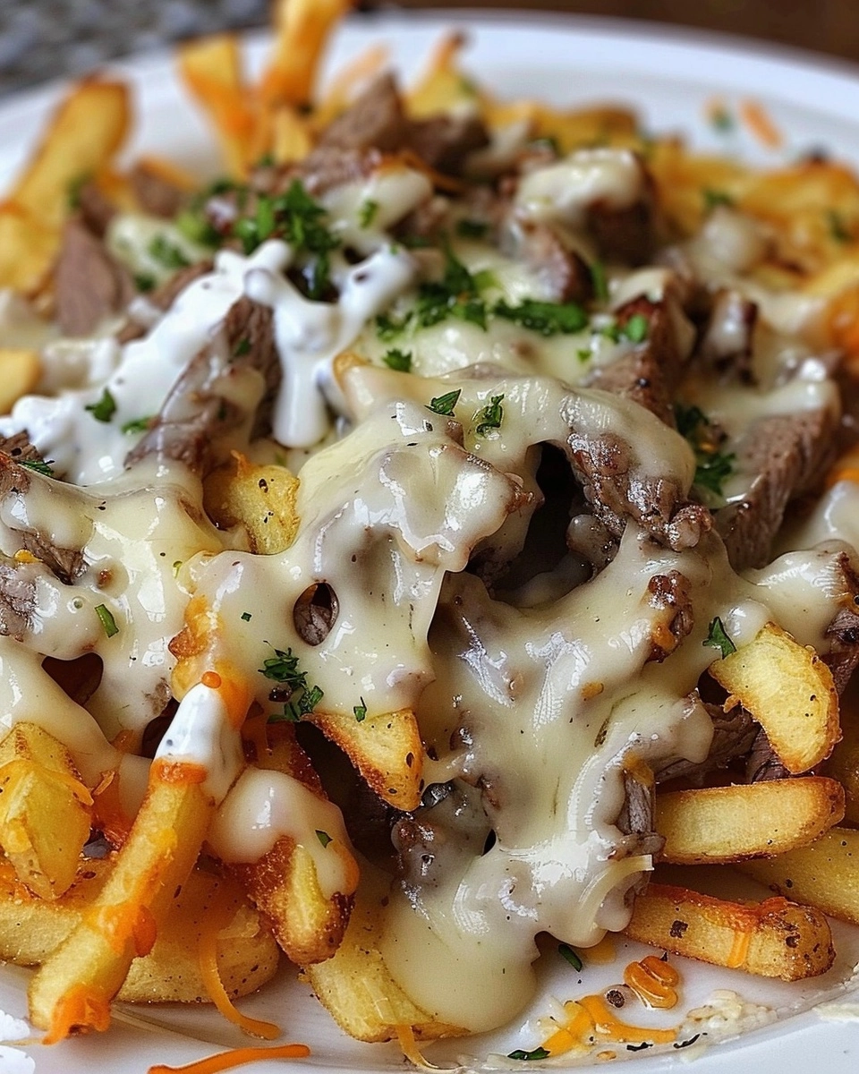 Cheesesteak Loaded Fries Recipe - Recipe Image