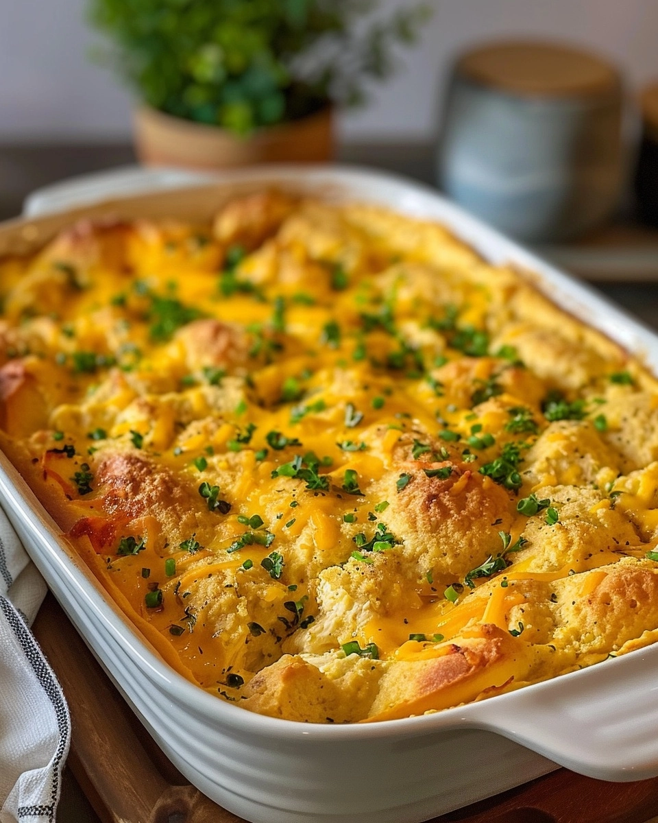 Creamy Cornbread Chicken Bake Recipe