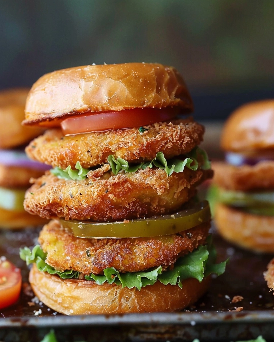Fried Green Tomato Sliders Recipe - Recipe Image