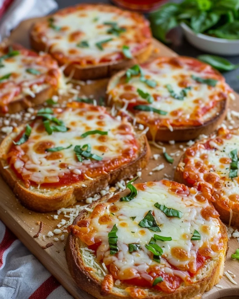 Cheesy Garlic Toast Pizzas Recipe