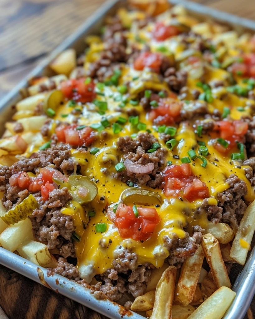 Cheeseburger French Fry Bake Recipe