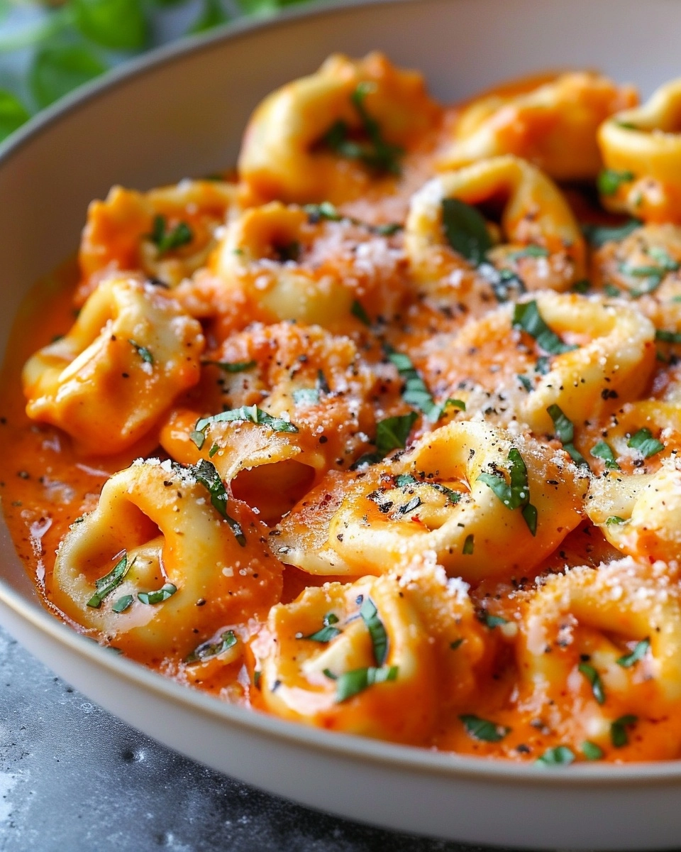 Creamy Tomato Basil Tortellini Recipe - Recipe Image