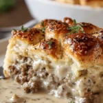 Sausage Gravy Biscuit Pie Recipe
