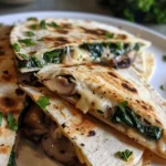 Mushroom & Spinach Quesadillas Recipe