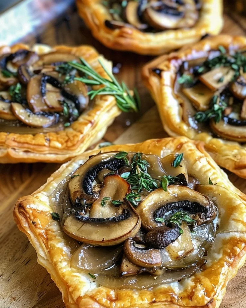 Mushroom, Shallot and Herbed Goat Cheese Tarts Recipe