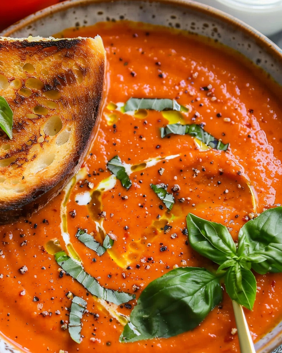 Roasted Red Pepper & Tomato Soup Recipe - Recipe Image