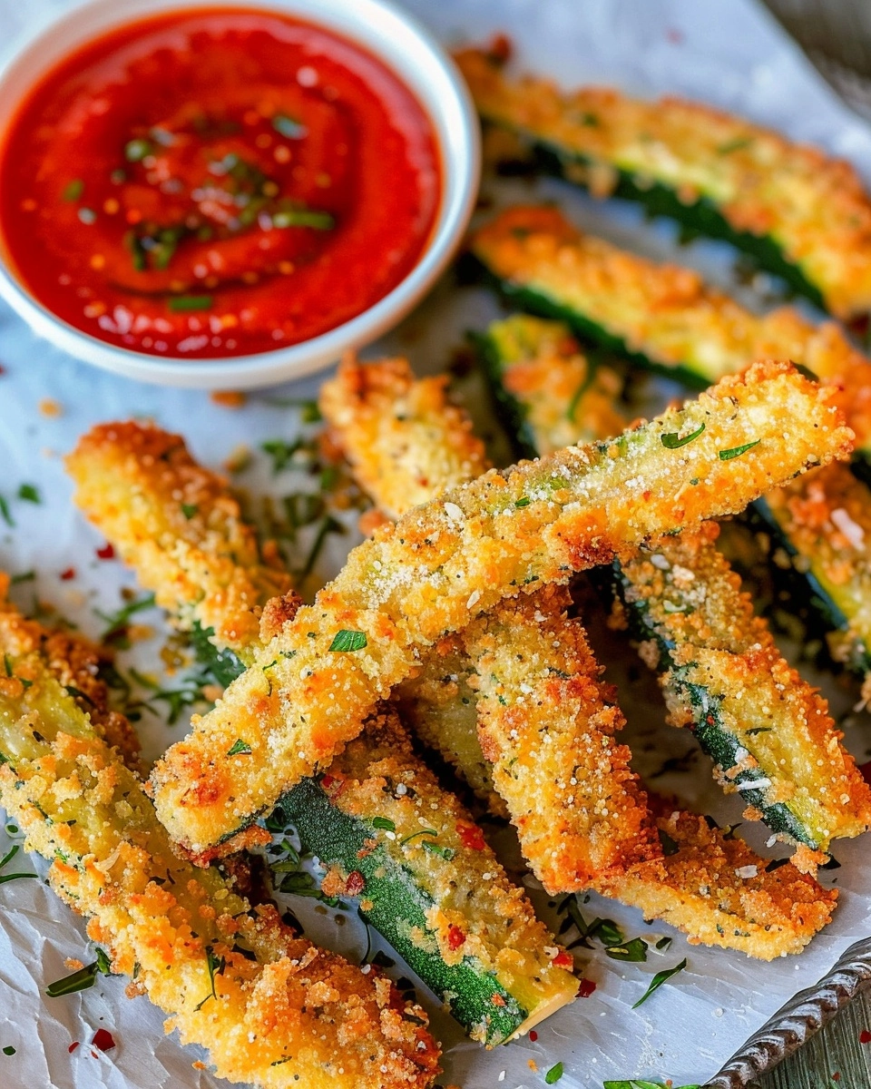 Parmesan Garlic Zucchini Fries Recipe