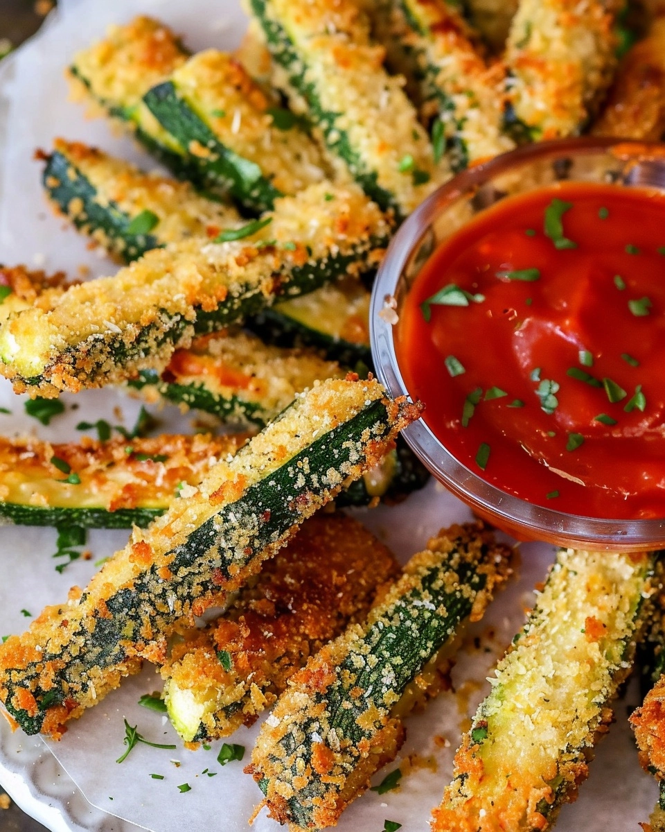 Parmesan Garlic Zucchini Fries Recipe - Recipe Image
