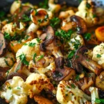 Garlic Cauliflower and Mushrooms Recipe