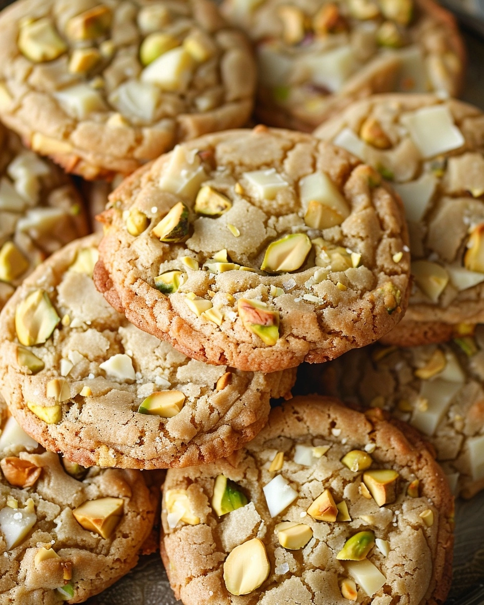 Pistachio White Chocolate Delight Cookies Recipe