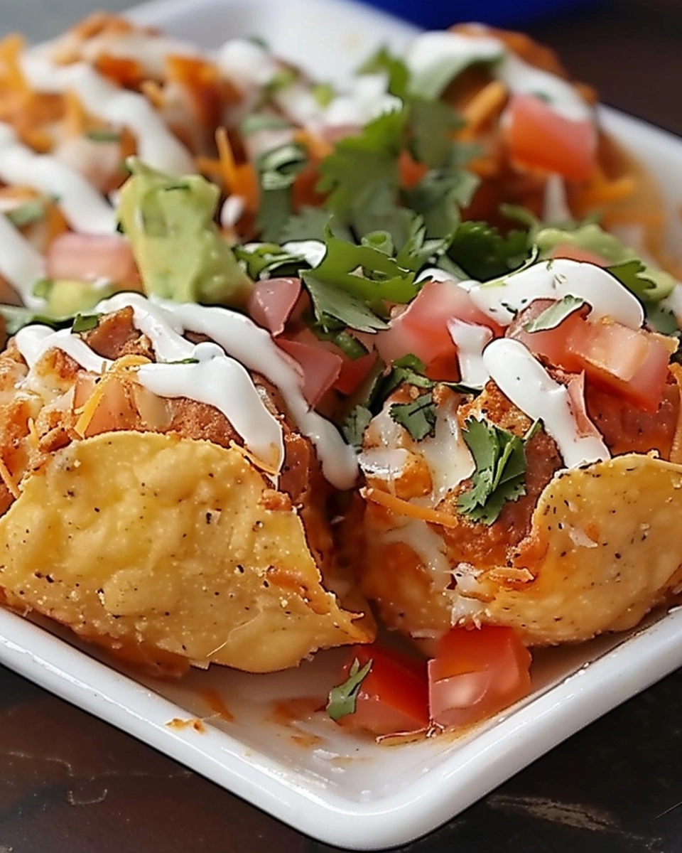 Taco Salad Bourbon Queso Bites Recipe - Recipe Image