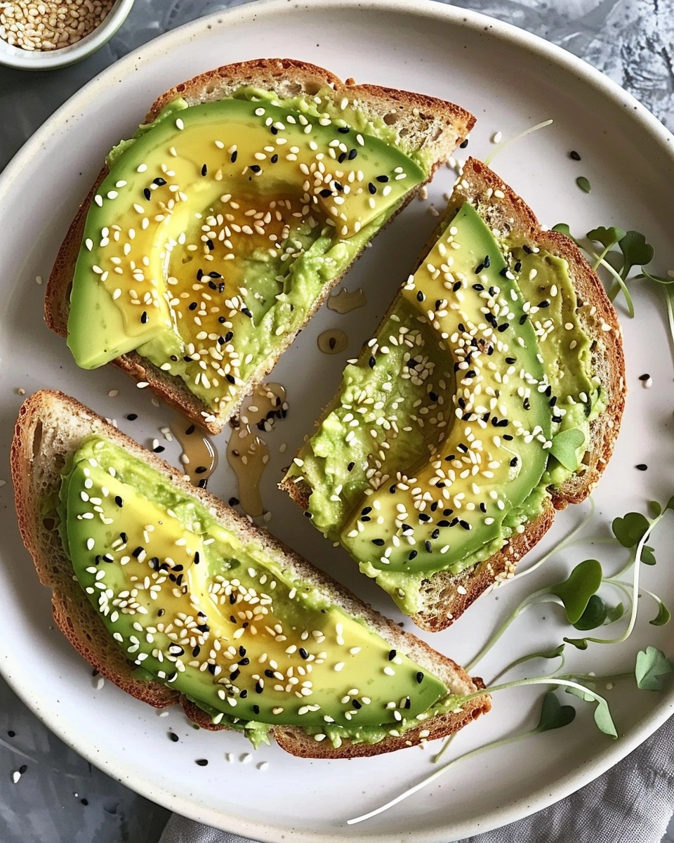 Korean Honey Butter Avo Toast Recipe - Recipe Image