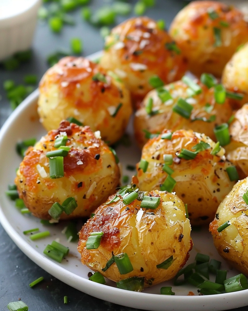 Smashed Green Onion Potato Bites Recipe - Recipe Image