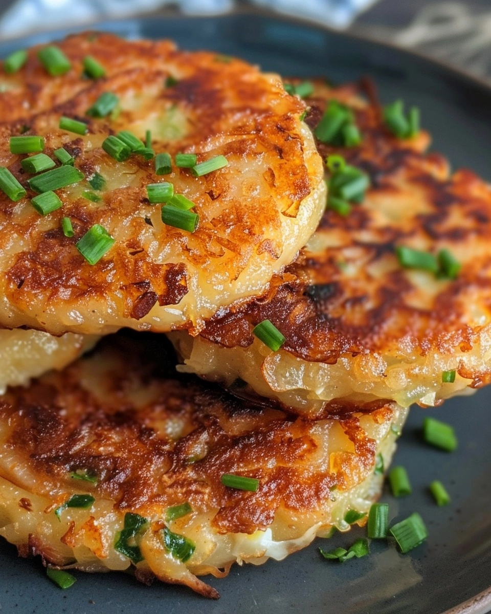 Golden Onion Potato Cakes Recipe - Recipe Image