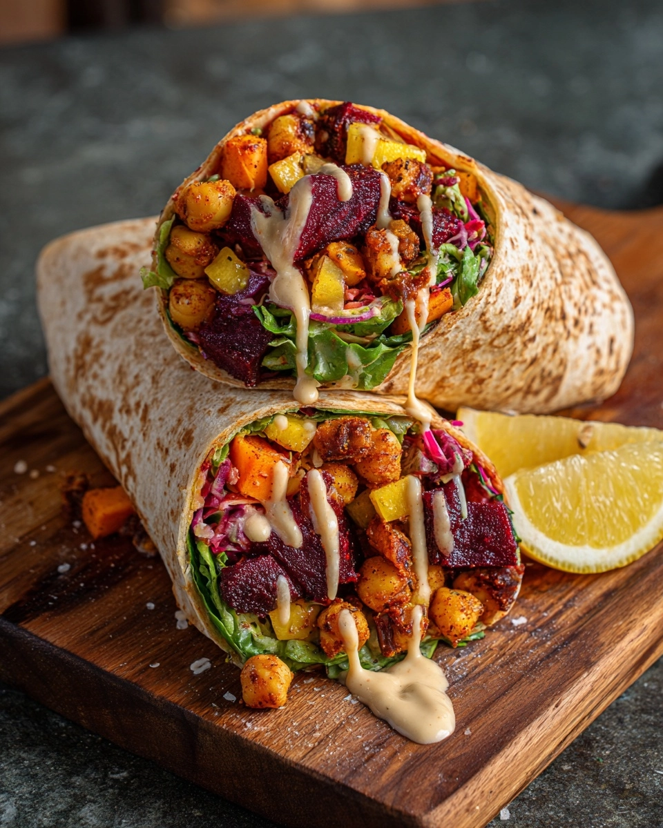 Roasted Beet Chickpea Wraps Recipe - Recipe Image