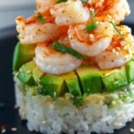 Spicy Shrimp Sushi Towers Recipe