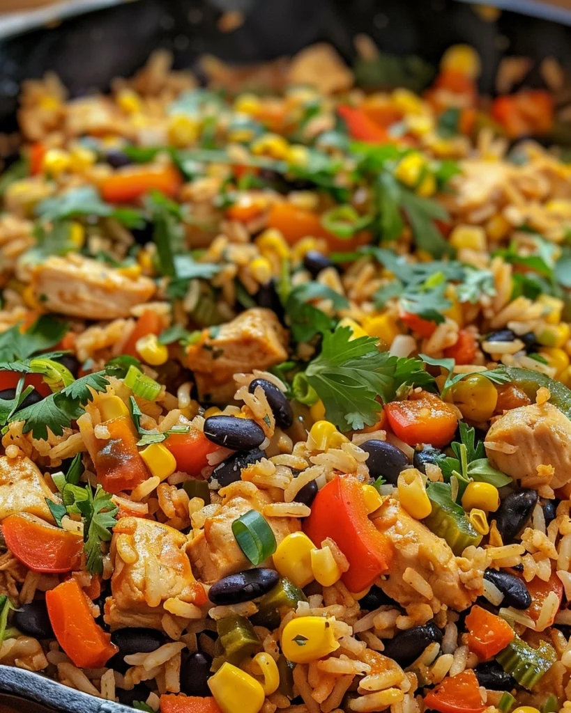 One‑Pot Chicken Burrito Bowl Recipe