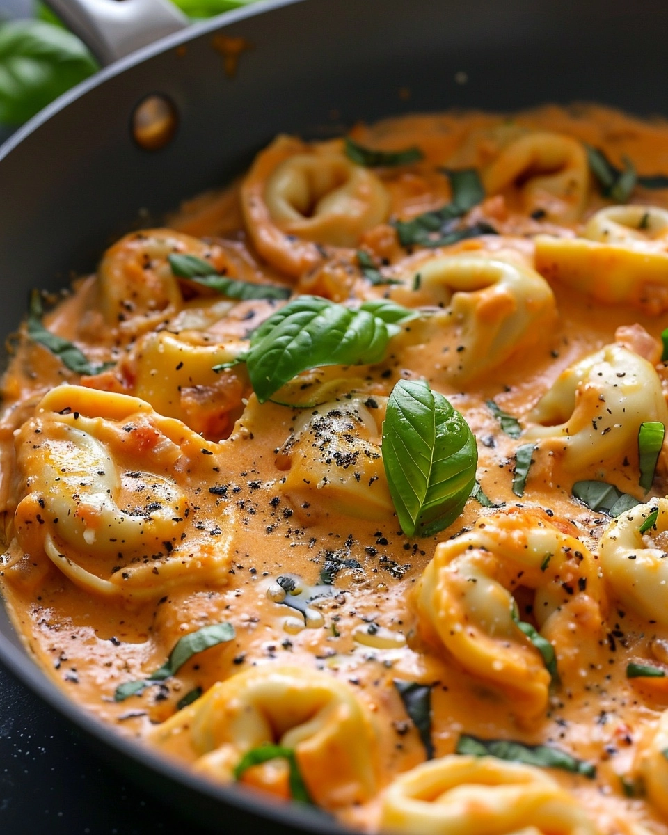 Creamy Tomato Basil Tortellini Recipe - Recipe Image