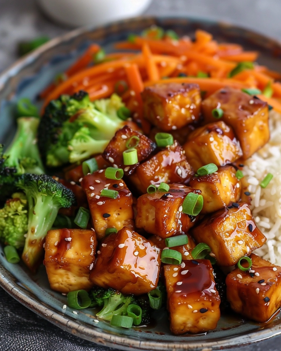 Honey Garlic Glazed Tofu Stir-Fry Recipe - Recipe Image