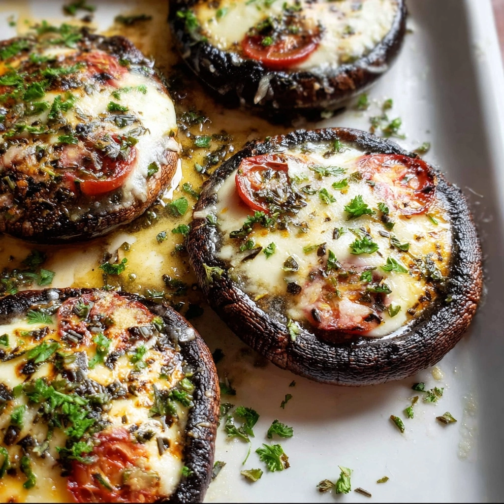 Vegetarian Pizza‑Style Roasted Portobello Mushrooms Recipe