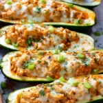 Buffalo Chicken Zucchini Boats Recipe