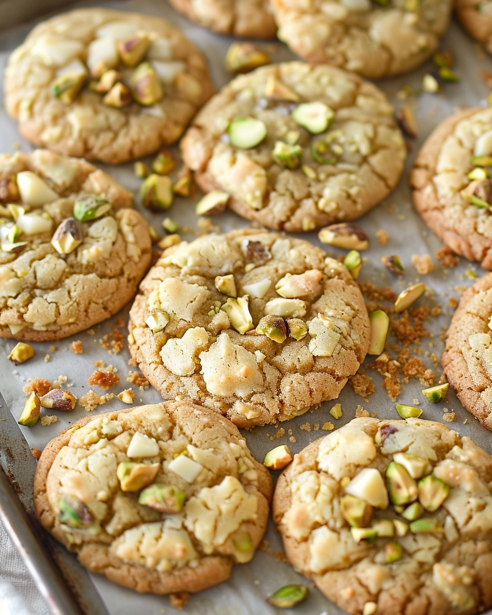 Pistachio White Chocolate Delight Cookies Recipe - Recipe Image