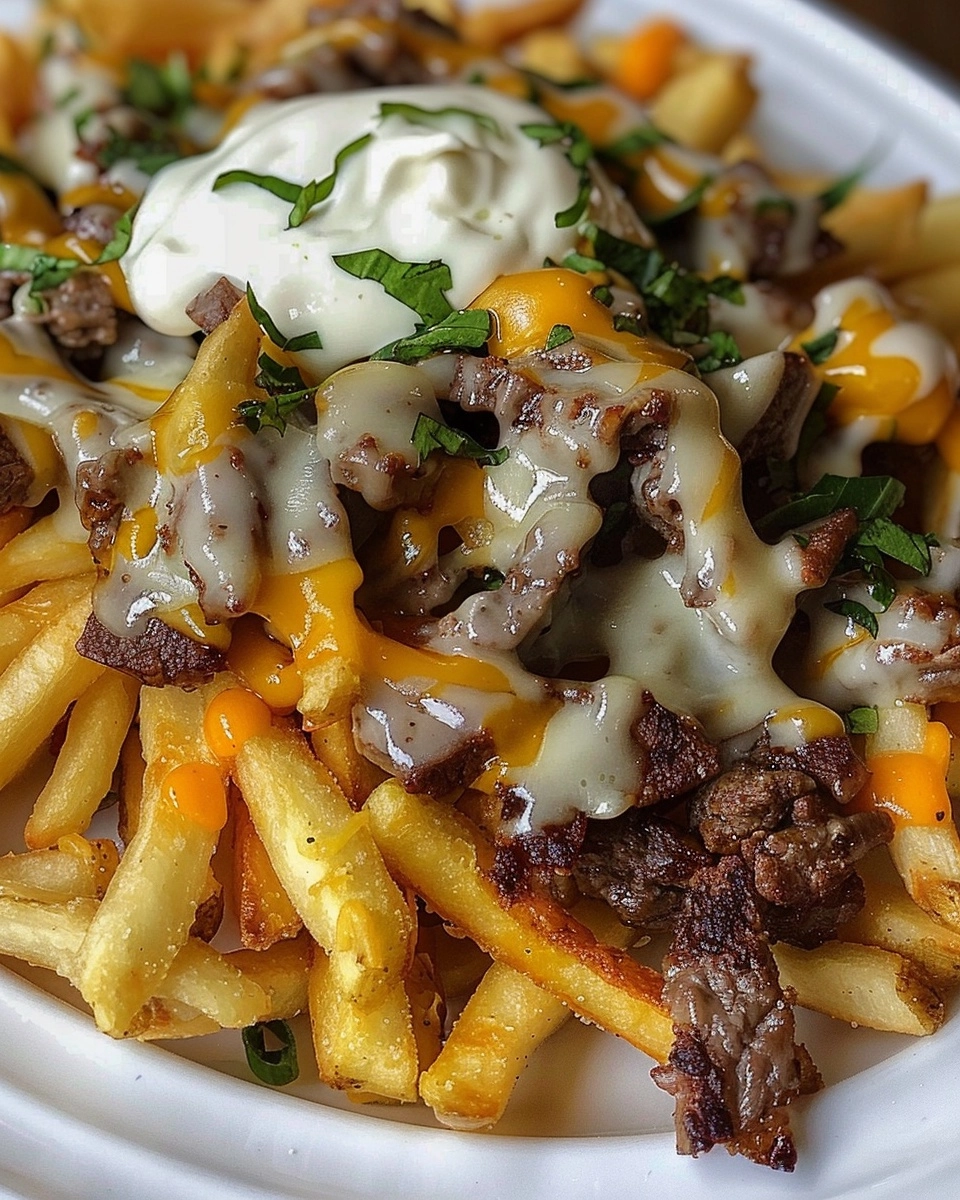 Cheesesteak Loaded Fries Recipe - Recipe Image