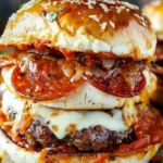 Pepperoni Pizza Burger Recipe