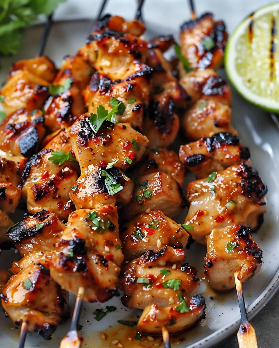 Grilled Thai Coconut Chicken Skewers Recipe