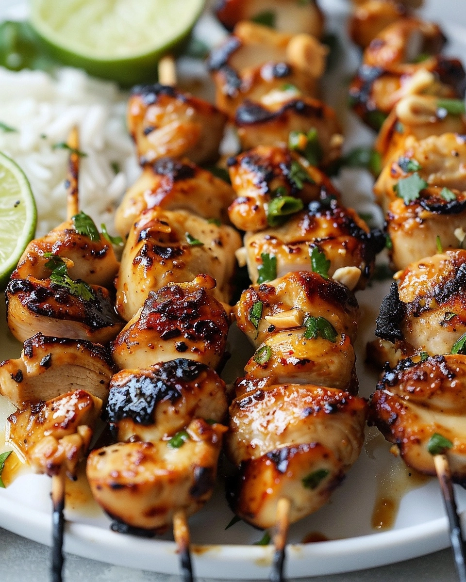 Grilled Thai Coconut Chicken Skewers Recipe - Recipe Image