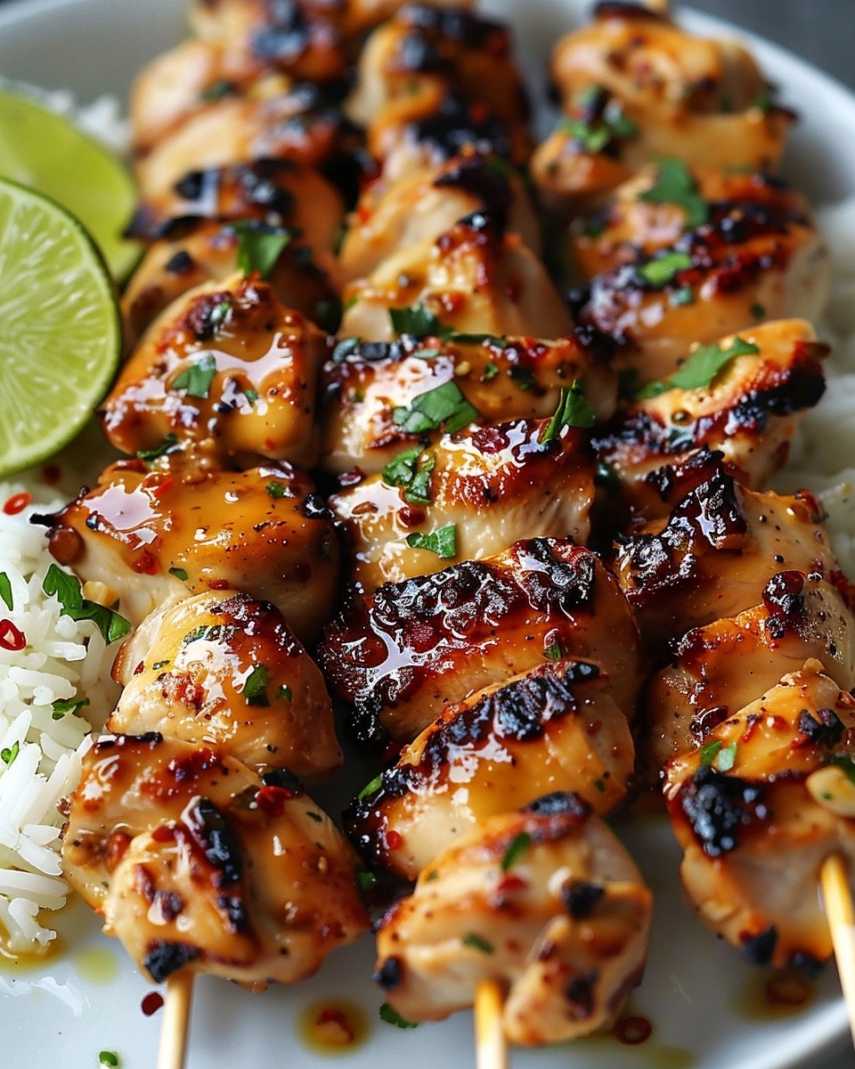 Grilled Thai Coconut Chicken Skewers Recipe - Recipe Image