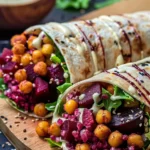 Roasted Beet Chickpea Wraps Recipe