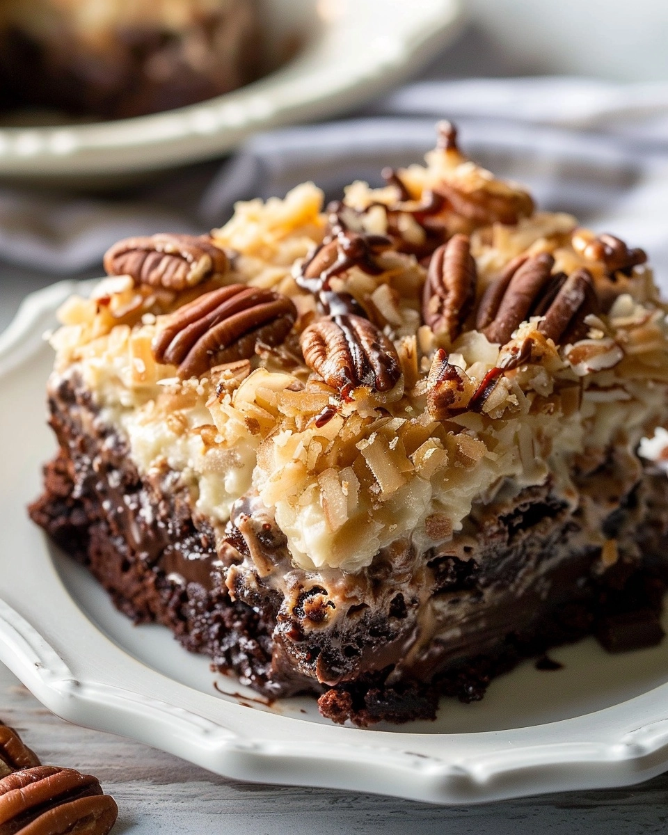 German Chocolate Poke Cake Recipe - Recipe Image