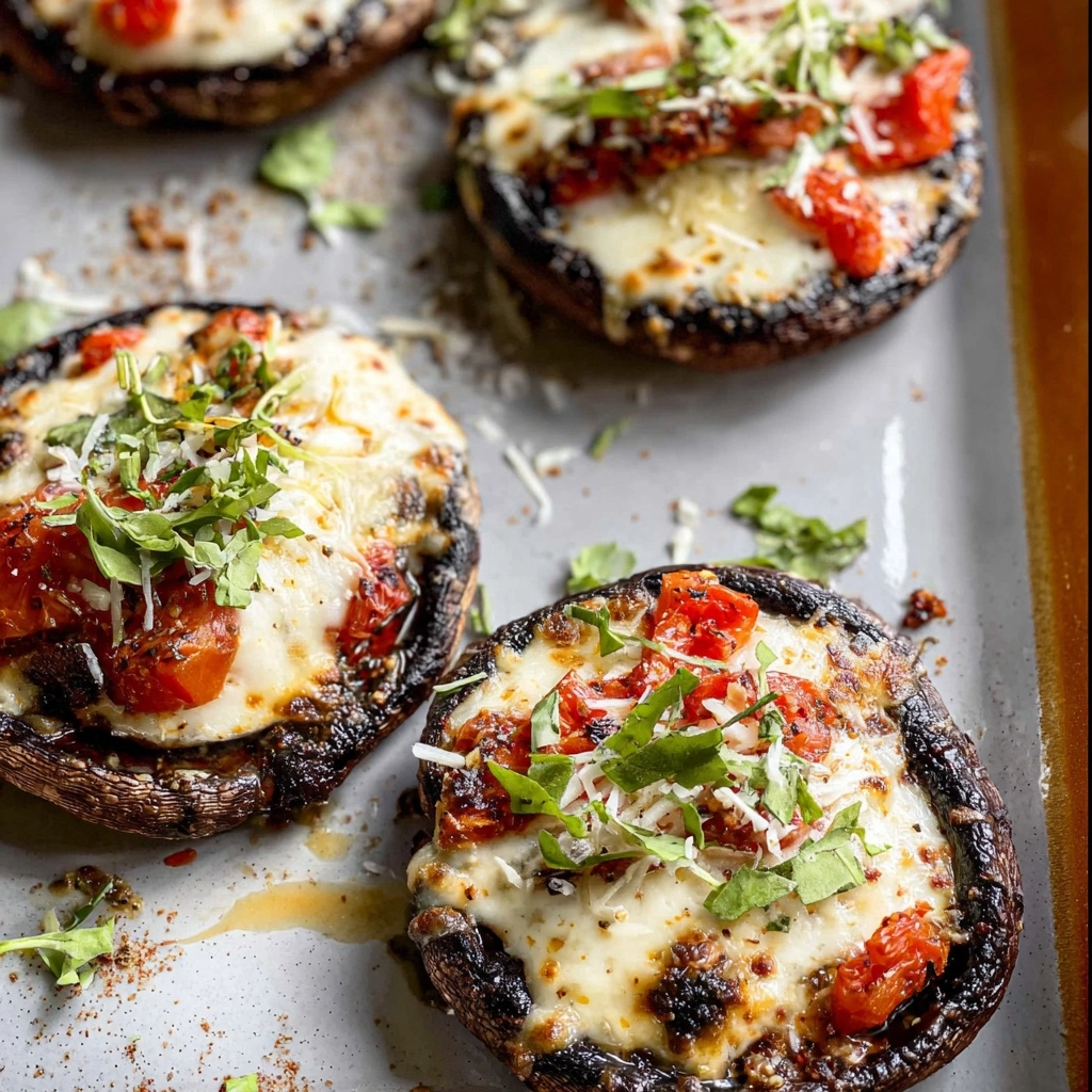 Vegetarian Pizza‑Style Roasted Portobello Mushrooms Recipe - Recipe Image