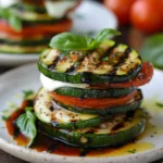 Grilled Zucchini Caprese Stacks Recipe