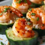 Spicy Shrimp Cucumber Sushi Boats Recipe