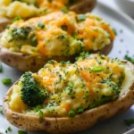 Broccoli Cheddar Twice-Baked Potatoes Recipe