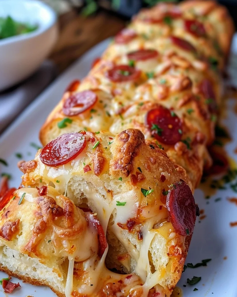 Pepperoni Cheese Pull-Apart Bread Recipe