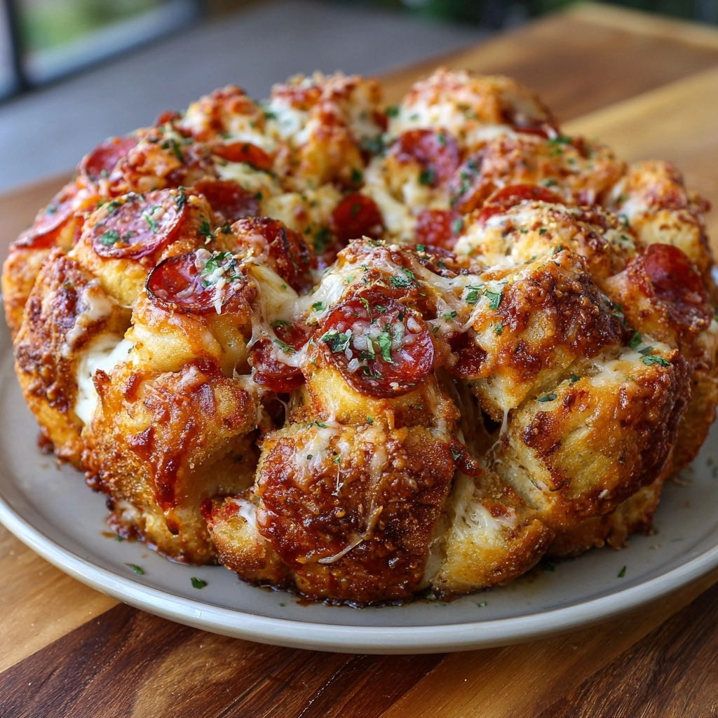 Pepperoni Cheese Pull-Apart Bread Recipe - Recipe Image