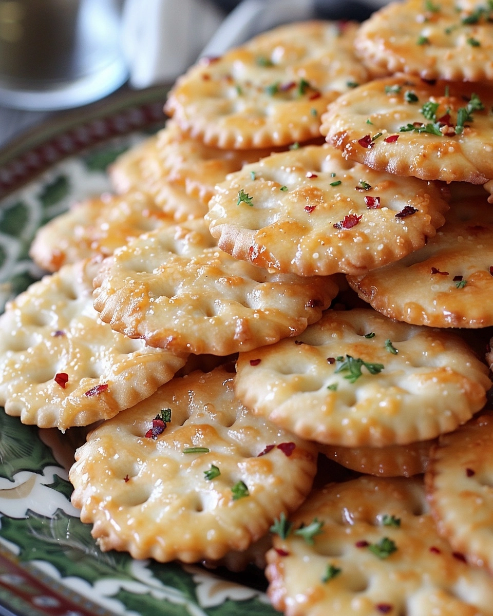 Holiday Ranch Parmesan Ritz Crackers Recipe - Recipe Image