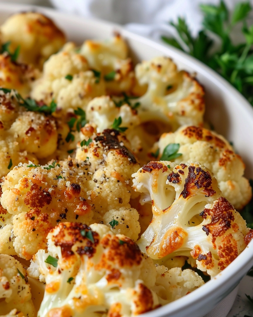 Cheesy Garlic Parmesan Cauliflower Recipe - Recipe Image
