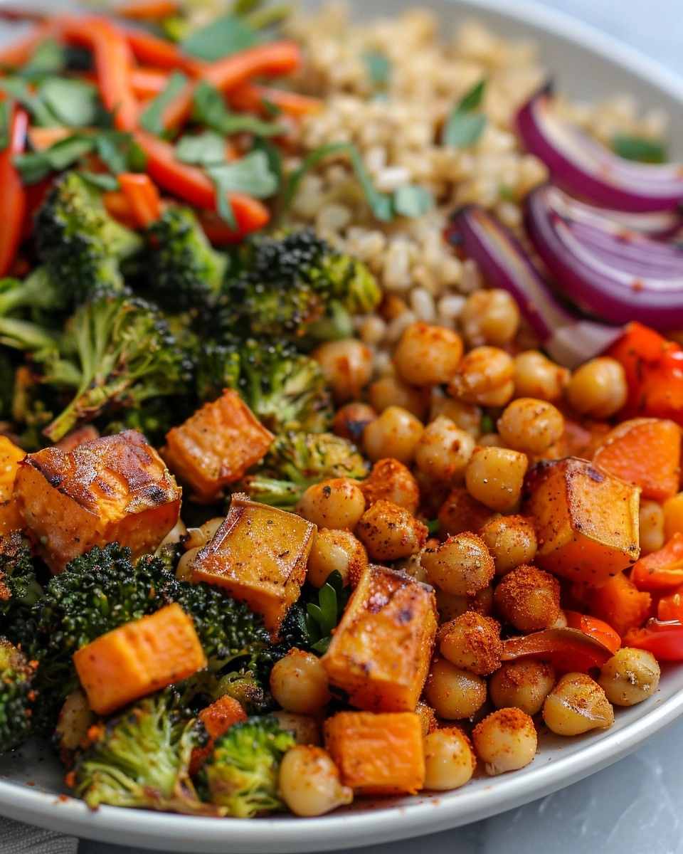Roasted Veggie Chickpea Bowls Recipe - Recipe Image